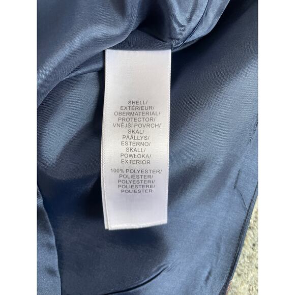 Adrianna Papell Navy Floral Jaquard Formal Party Peplum Top Mother of Bride, 10 - Picture 7 of 7